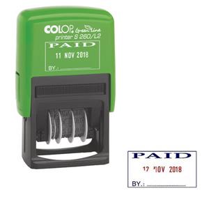 COLOP Self Inking Mini Text and Date Stamp PAID S160L2 EM30117 