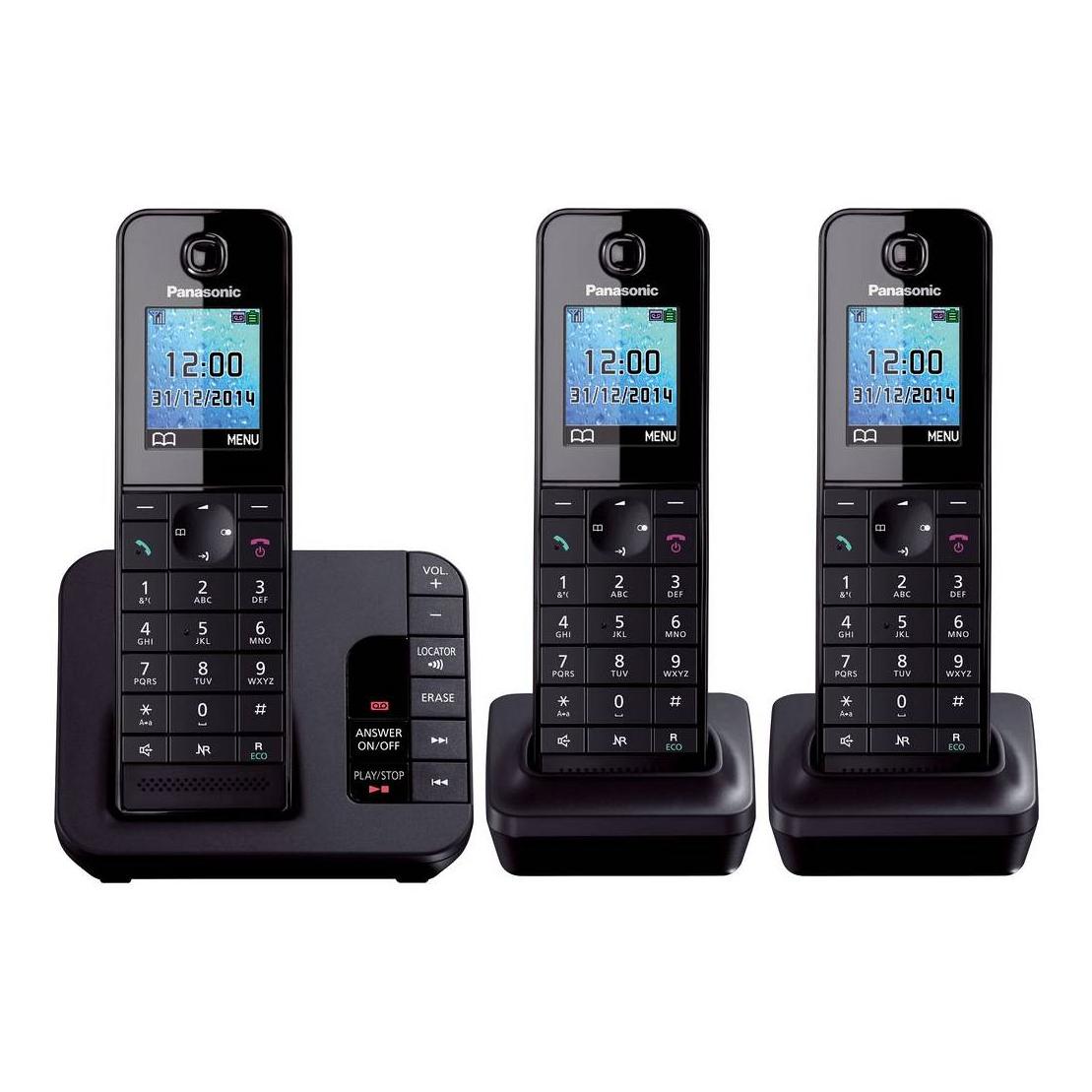 Panasonic Kx Tg81eb Cordless Phone With Answering Machine Twin Handsets Best Deals