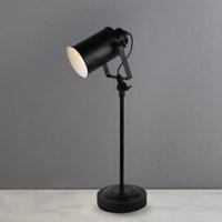 Dunelm 5054077944755 Healy Black Table, Milas Pipe Black Industrial Table Lamp