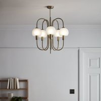 dafyd antique brass effect pendant ceiling light