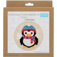 Punch Needle Kit: Floss and Hoop: Penguin
